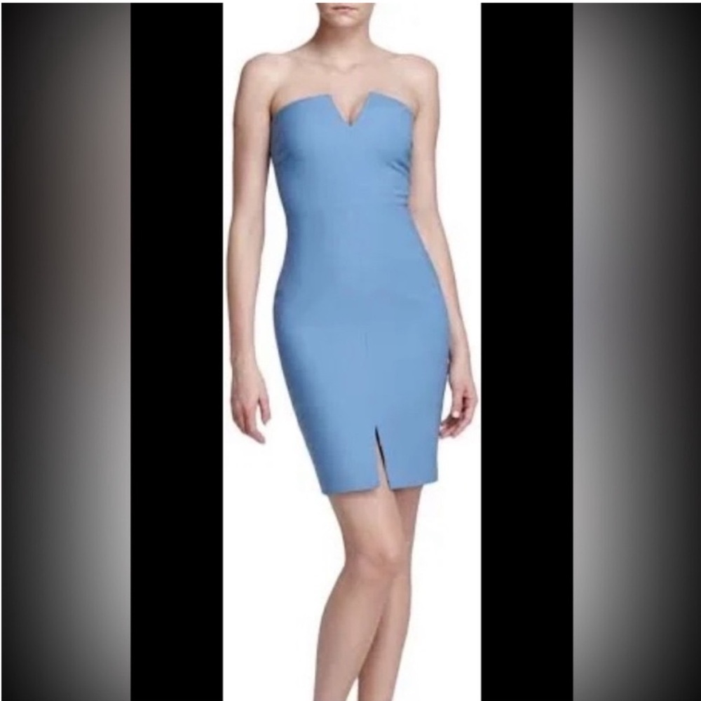 Elizabeth and James Baby Blue Strapless Pencil Dress Size 2